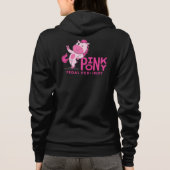 Roze Pony Pedal Pub - Zwarte Rits Hoodie (Achterkant)