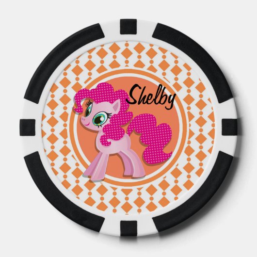 Roze Pony Poker Chips (Voorkant)