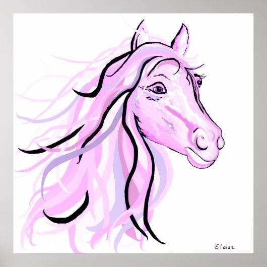 Roze Pony Poster (Voorkant)