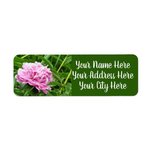 Roze Pony Return Address Label (Voorkant)