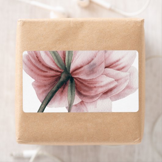 Roze pony, romantisch bloempatroon, chic, mooi, mo etiket (Insitu)