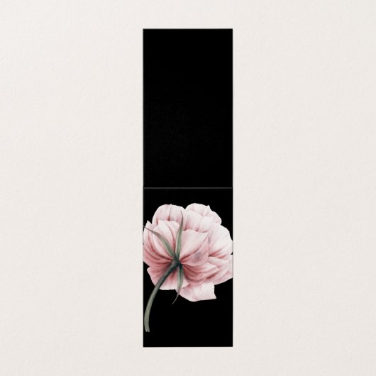 Roze pony, romantisch bloempatroon, chic, mooi visitekaartje (Buitenkant ongevouwen)