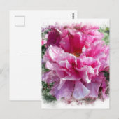 *~* Roze pony schilderend artistiek impressionisme Briefkaart (Voorkant / Achterkant)