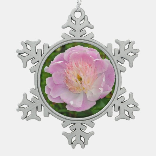Roze pony tin sneeuwvlok ornament (Voorkant)