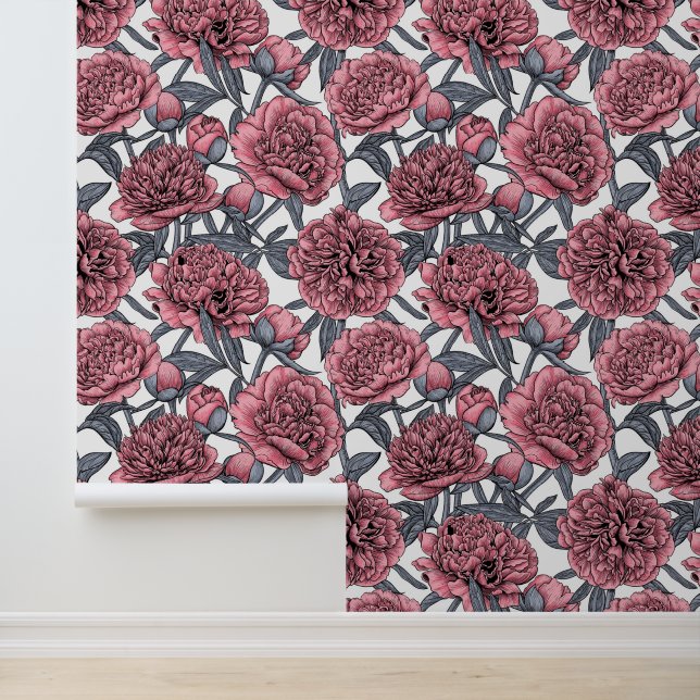Roze pony-tuin behang (Applicatie)