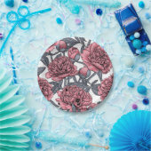 Roze pony-tuin papieren bordje (Feest)