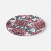 Roze pony-tuin papieren bordje (Gekanteld)