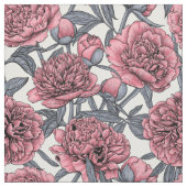 Roze pony-tuin stof (Swatch)
