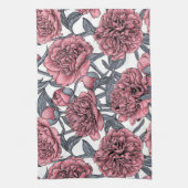 Roze pony-tuin theedoek (Verticaal)