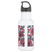 Roze pony-tuin waterfles  (Achterkant)