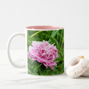 roze pony tweekleurige koffiemok