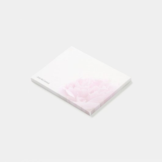 Roze pony uitzicht vervaagt post-it® notes (Schuin)