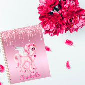 Roze Pony Unicorn Glitter Drives Planner