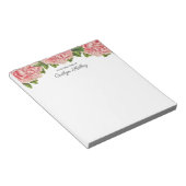 Roze pony van het bureau van, gepersonaliseerd notitieblok (Schuin)