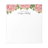 Roze pony van het bureau van, gepersonaliseerd notitieblok (Voorkant)