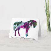 Roze Pony Verjaardag Kaart - 7 jaar (Achterkant)