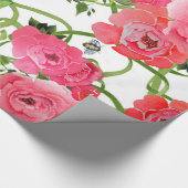 Roze pony-verpakkingspapier cadeaupapier (Hoek)