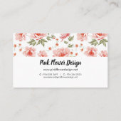  roze pony Visitekaartje (Achterkant)