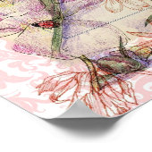 Roze pony-vulpen en inkttekentekening poster (Hoek)