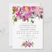  roze pony Waterverf bruiloft uitnodiging (Voorkant)