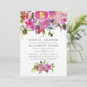 roze pony Waterverf Vrijgezellenfeest Kaart (Staand voorkant)