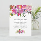  roze pony Waterverf Wedding Shower Kaart (Staand voorkant)