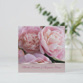 Roze pony Wedding Invitation Kaart (Staand voorkant)
