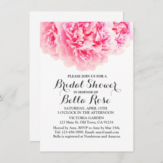 Roze pony zilvergrijs vrijgezellenfeest nodigt pon kaart (Voorkant / Achterkant)