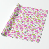 Roze pony's - Aangepast omslagpapier Cadeaupapier (Uitgerold)