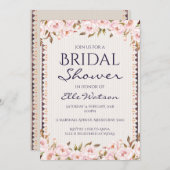 Roze pony's Bridal Shower Invitation, Weddenschap Kaart (Voorkant / Achterkant)