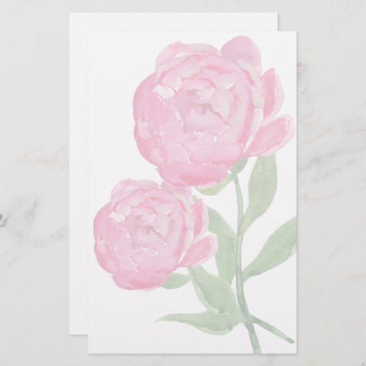 Roze pony's briefpapier (Voorkant / Achterkant)