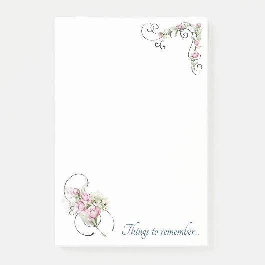 Roze pony's Dingen om notities te onthouden Post-it® Notes (Voorkant)