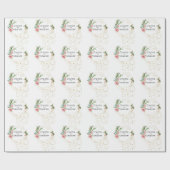 Roze pony's en Abstracte Gold Names Cadeaupapier (Vlak)