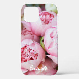 Roze pony's Flowers, gepersonaliseerd Case-Mate iPhone Case