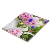 Roze pony's keramische tegel tegeltje (Zijkant)