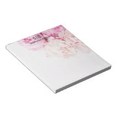 Roze pony's Monogram Feminine Moderne Sjabloon Notitieblok (Schuin)