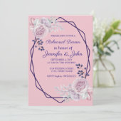 Roze pony's Paars geometrisch Lijst Kaart (Staand voorkant)