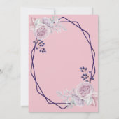 Roze pony's Paars geometrisch Lijst Kaart (Achterkant)