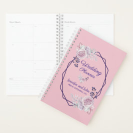 Roze pony's Paarse Geometrische Lijst bruiloft Planner