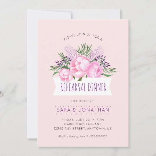 Roze pony's Waterverf repetitie Kaart (Voorkant)