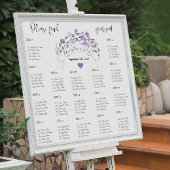 Roze pony's Wedding Seating Chart 17 Tables Poster