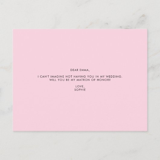 Roze pony's worden mijn matroos. uitnodiging briefkaart (Achterkant)