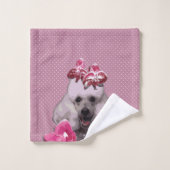 Roze poodle Bathroom Towel set Bad Handdoek (Wasdoekje)