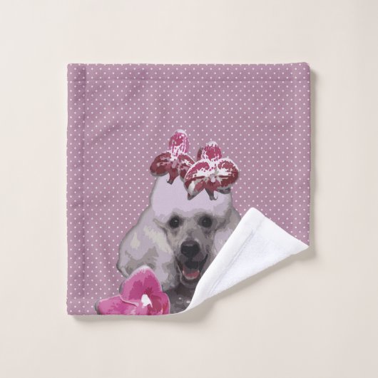 Roze poodle Bathroom Towel set Bad Handdoek (Wasdoekje)