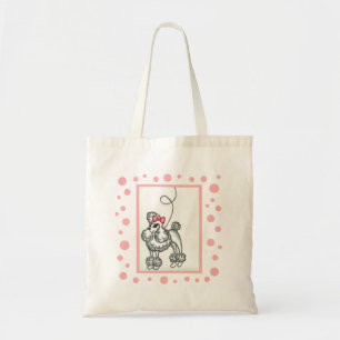 Roze Poodle Jaren Vijftig Tote Tas