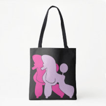 Roze Poodle koppel moderne illustratie