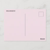 ROZE POODLE KUNST ANSICHTKAART BRIEFKAART (Achterkant)