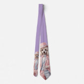 Roze Poodle Miss Tie  Stropdas (Achterkant)