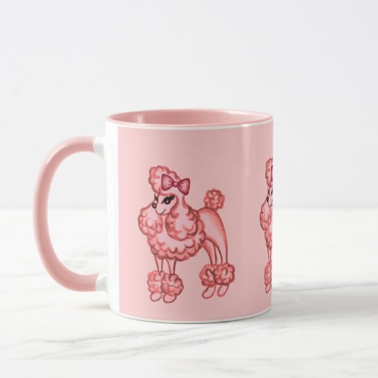 Roze Poodle Mok (Links)