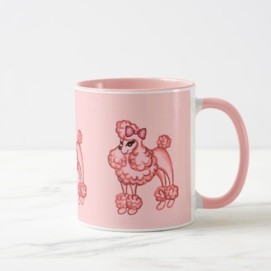 Roze Poodle Mok (Rechts)
